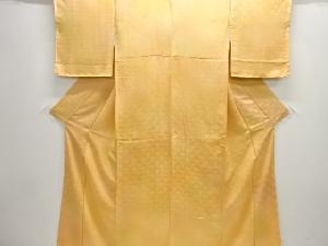 菊青海波模様織り出し付け下げ色無地着物